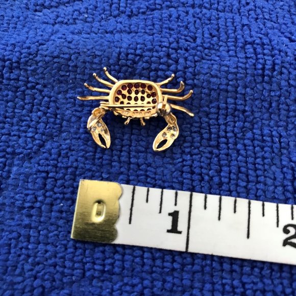 Ruby crab brooch - Picture 6 of 16
